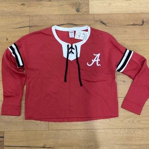 NWT Women’s PINK Alabama Roll Tide crop sweatshirt - large